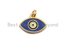 Load image into Gallery viewer, Enamel Evil Eye Charm, Red Blue White eye pendant, Enamel eye charm, Protection eye charm, 11x14mm,sku#F939
