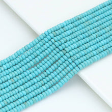 Load image into Gallery viewer, Smooth Rondelle Blue Turquoise Beads, Sku#U2044