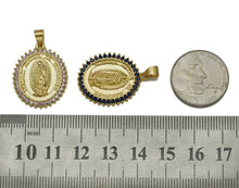 Load image into Gallery viewer, CZ Virgin Mary On Oval Charm, Sku#LK649