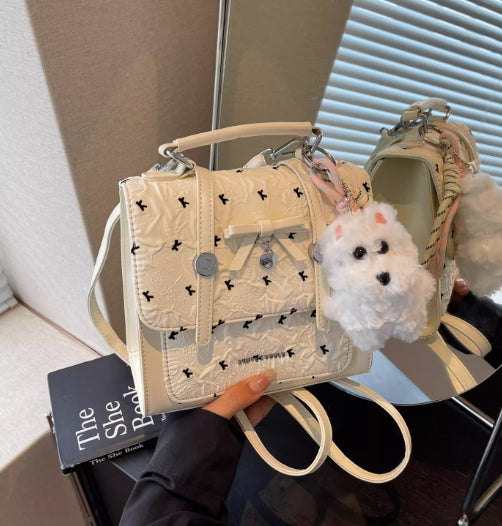 Women's Patchwork Backpack - Sweet & Adorable Commuter Bag with Magnetic Closure