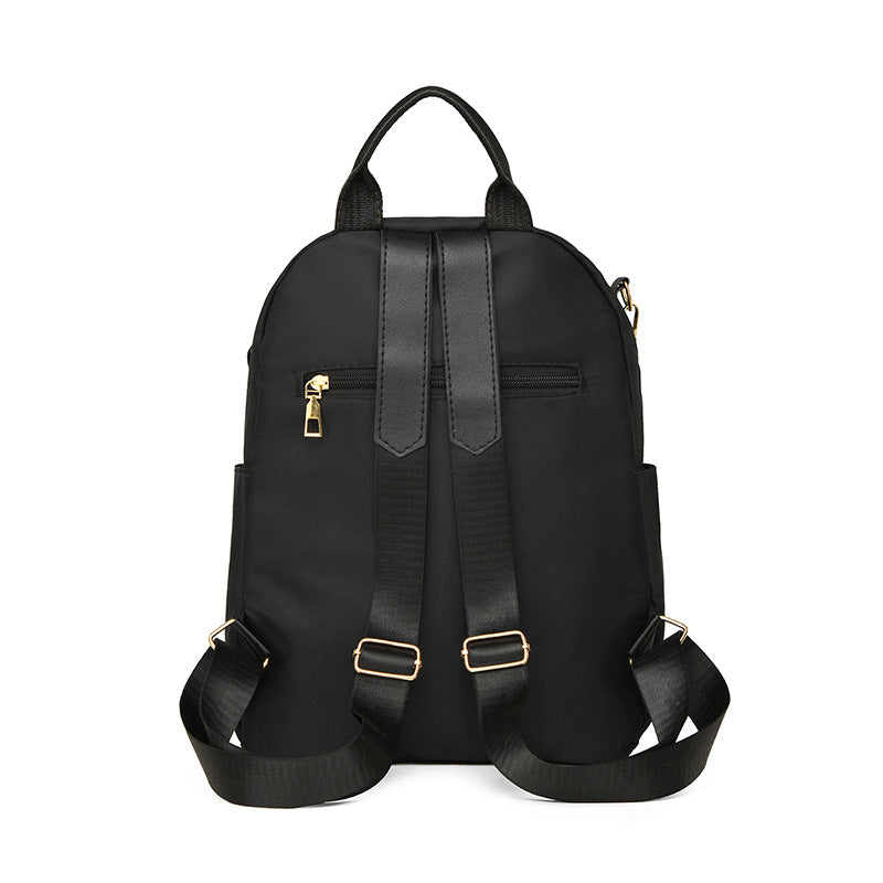 Women's Lightweight Nylon Backpack - High Capacity Travel Bag with Multiple Pockets
