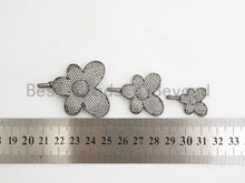 Load image into Gallery viewer, CZ Micro Pave Flower Pendant,Cubic Zirconia Paved Flower Charm Gold,Silver,Rose Gold,Gunmetal plated,40mm/30mm/20mm,sku#F492