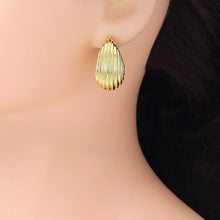 Load image into Gallery viewer, Silver Gold Shell Drop Earrings, Sku#A266
