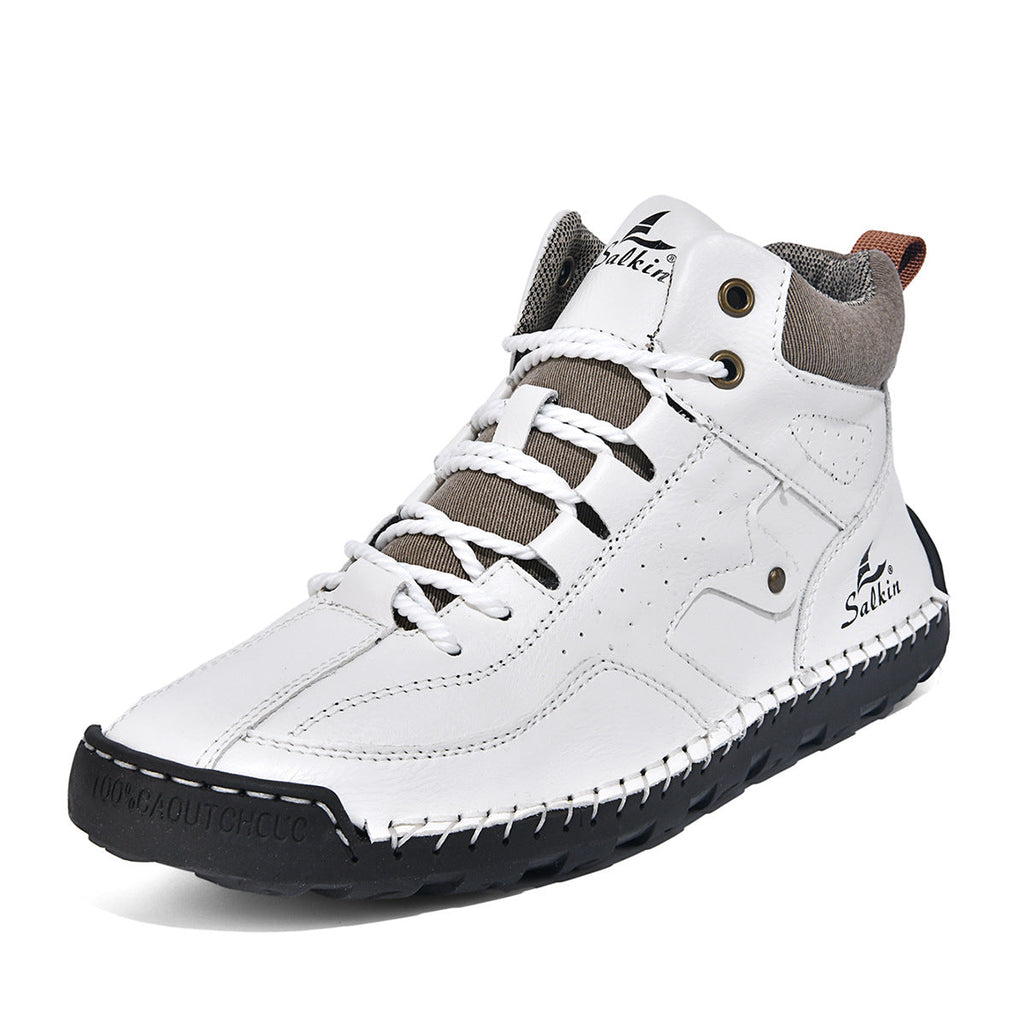 Men's Outdoor High-Top Casual Shoes – Breathable PU Lace-Up Sneakers | Sizes EU 38–48