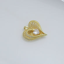Load image into Gallery viewer, Heart CZ Gold Layered Heart Charm Pendant,Sku#LX875