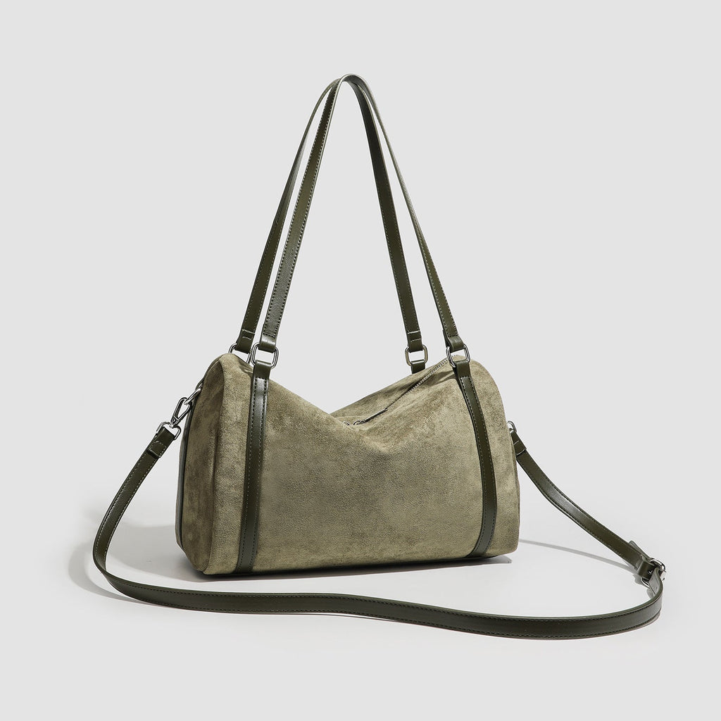 Retro Suede Tote Bag Womens Large-Capacity Crossbody Bag