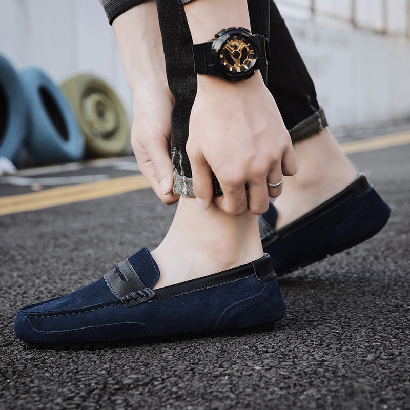 Men's Color-block Slip-On Loafer | Genuine Leather Casual Shoes