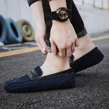 Load image into Gallery viewer, Men's Color-block Slip-On Loafer | Genuine Leather Casual Shoes