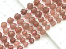 Load image into Gallery viewer, Strawberry Quartz Double Point Beads, Sku#U1306