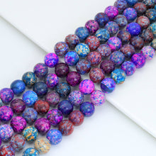 Load image into Gallery viewer, 12mm Multicolor Agate Round Smooth Beads, Sku#U2031