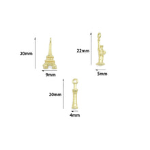 Load image into Gallery viewer, Eiffel Tower, Leaning Tower Of Pisa, Statue of Liberty Charm Pendant,Sku#LD751