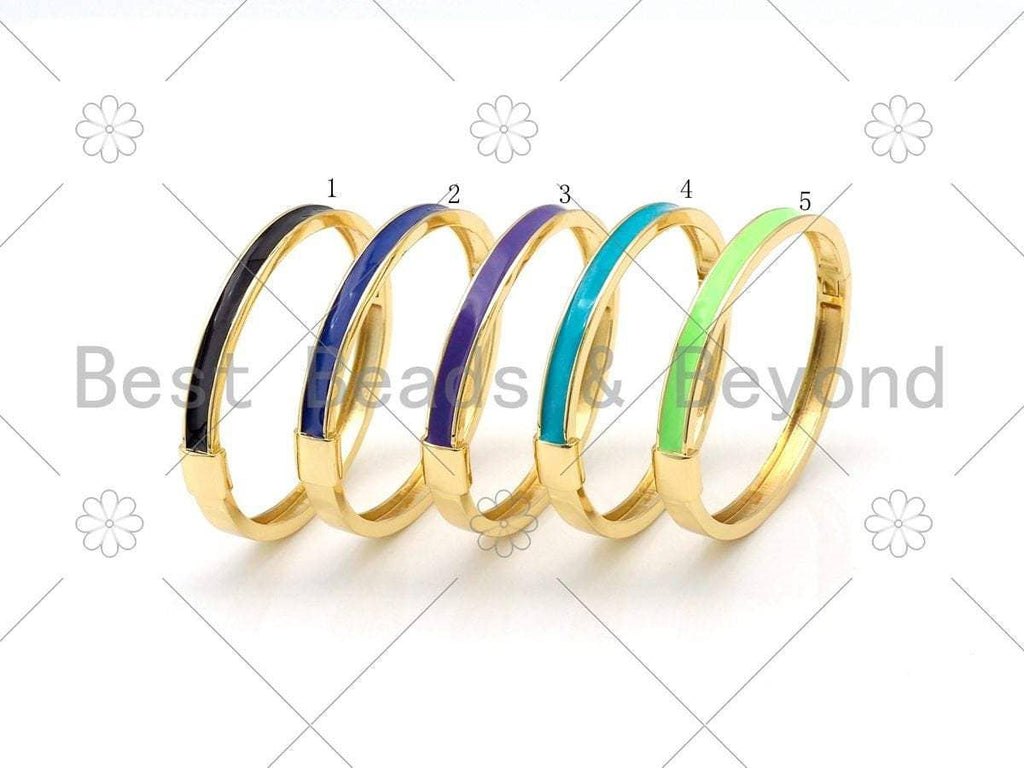 Colorful Enamel Stackable Bangle Bracelet, Sku#X269