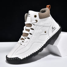 Load image into Gallery viewer, Men's Outdoor High-Top Casual Shoes – Breathable PU Lace-Up Sneakers | Sizes EU 38–48