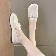 Load image into Gallery viewer, Women's Leather Slip-On Loafers | Round Toe Flat Shoes for Casual Everyday Wear