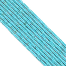 Load image into Gallery viewer, Smooth Rondelle Blue Turquoise Beads, Sku#U2044