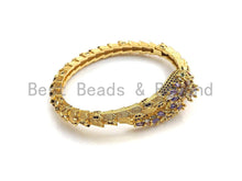 Load image into Gallery viewer, CZ Snake Wrap Bangle Bracelet, Sku#X153
