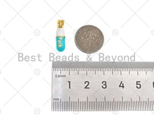 Load image into Gallery viewer, Enamel Colorful Pill Shape Pendant Charm,F**K Word Pink Turquoise Black Red Cobalt Enamel Jewelry,6x17mm,Sku#LK287