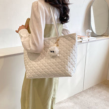 Load image into Gallery viewer, Diamond-Check Commuter Shoulder Bag - Women's PU Leather Crossbody Bag