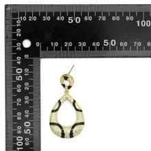 Load image into Gallery viewer, CZ Gold Silver Animal Print Teardrop Oval Earrings, Sku#A138