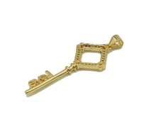Load image into Gallery viewer, CZ Key with Love Word Shape Pendant, Sku#LK599