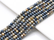 Load image into Gallery viewer, Mystic High Quality Faceted Rondelle Golden Blue Tiger Eye Beads, Sku#UA270