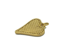Load image into Gallery viewer, Gold Abalone heart Charm, Sku#L664