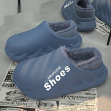 Load image into Gallery viewer, Men's Fleece-Lined Waterproof EVA Slippers - Non-Slip Indoor House Shoes with Faux Fur Lining
