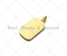Load image into Gallery viewer, 18K Gold Evil Eye Moon On Rectangle Shape Pendant, Gold Medallion Charm, Necklace Bracelet Charm Pendant,12x26mm,Sku#Z1324