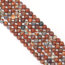 Load image into Gallery viewer, Red Blue Agate Round Smooth Beads, Sku#U1724c