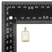 Load image into Gallery viewer, Mother of Pearl Heart Hand Dog Tag Charm, Sku#LX305