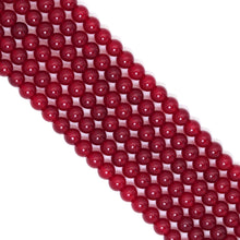 Load image into Gallery viewer, Red Jade Round Smooth Beads, Sku#U2220