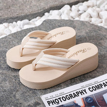 Load image into Gallery viewer, Women's Ultra-High Heel Sandals | Open-Toe Elastic Fabric Platform Flip-Flops