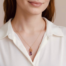 Load image into Gallery viewer, Rhodolite Garnet Cluster Necklace