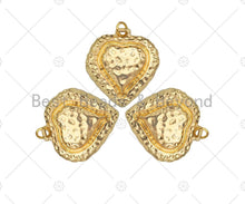 Load image into Gallery viewer, Embossed Heart Shape Pendant/Charm,14K Gold Filled Heart Charm, Necklace Bracelet Charm Pendant,24x26mm,Sku#ZX32