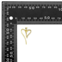 Load image into Gallery viewer, Gold CZ Heart Sahpe Charm, Sku#LK886