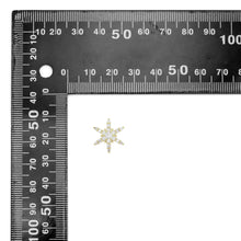 Load image into Gallery viewer, Clear CZ Snowflake Stud Earrings, Sku#A414