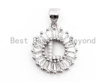 Load image into Gallery viewer, CZ Micro Pave Initial Letter L/ Letter M Charm/Pendent Beads