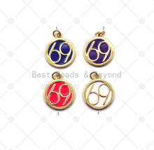 Load image into Gallery viewer, 69 Number Enamel Charm, Sku#JD12