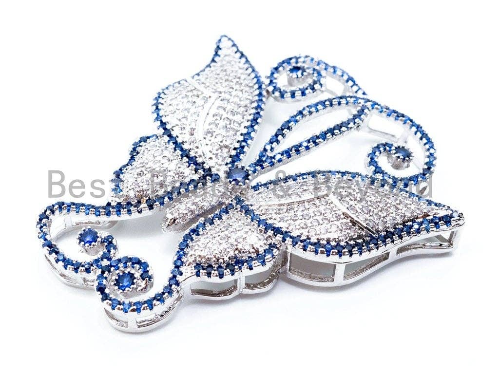 CZ Micro Pave Large  Butterfly Pendant , sku#L164