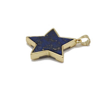 Load image into Gallery viewer, Gold CZ Five Point Star Gemstone Charm, Sku#LX101