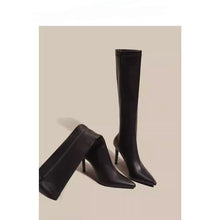 Load image into Gallery viewer, Women's Solid Color Stiletto Over-the-Knee Boots – Pointed Toe Side Zip