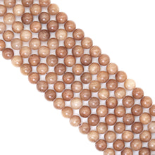 Load image into Gallery viewer, Brown Jade Round Smooth Beads, Sku#U2021