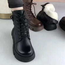 Load image into Gallery viewer, Women's Fleece-Lined Insulated Snow Boots | Soft Leather Side-Zip Winter Boots