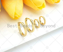 Load image into Gallery viewer, Gold Silver plain Huggie Earrings,SKU#LD56