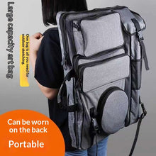 Load image into Gallery viewer, Large Canvas Art Drawing Backpack – Oxford Cloth Artist Bag | Extra Thick, 4K Black