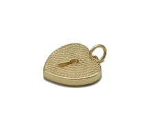 Load image into Gallery viewer, Gold Turquoise MOP Hollow Out Heart Charm, Sku#L703