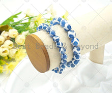 Load image into Gallery viewer, Natural Blue White Tibetan Agate Stretchy Bracelet