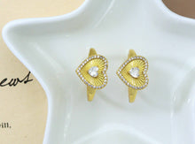 Load image into Gallery viewer, CZ Heart Adjustable Ring, Sku#X329
