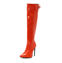 Load image into Gallery viewer, Women's Thigh-High Stiletto Boots - Pointed Toe Over-the-Knee Fashion Boots with Side Zipper
