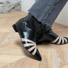 Load image into Gallery viewer, Women's Pointed Toe Chunky Heel Ankle Boots - Low Heel Booties with Back Zipper | Sarah Express